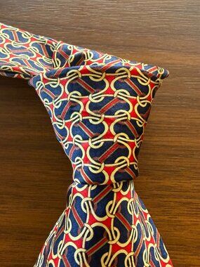 Arnold Brant Navy Multicolor Abstract Pattern Tie